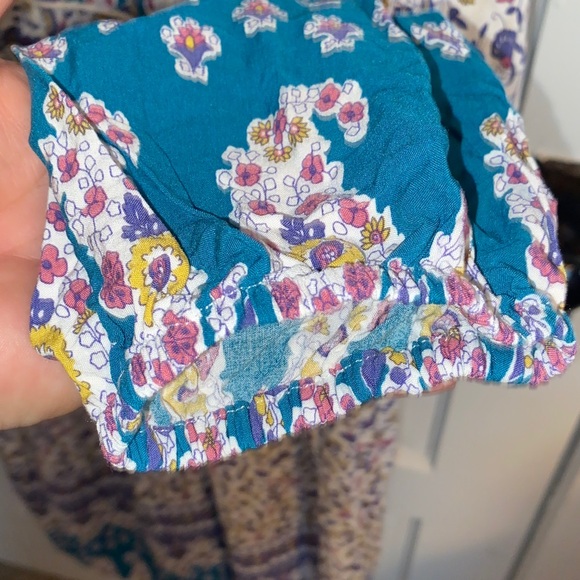 Bohemian Long Sleeve Dress in Blue and Purple - Picture 5 of 5